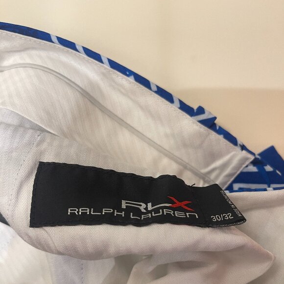 RLX Ralph Lauren Blue Geometric Men's Chinos - Picture 8 of 9